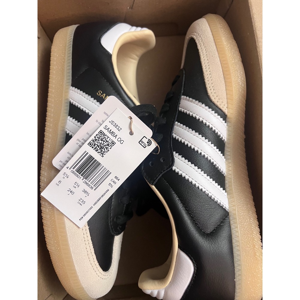 NEW adidas Originals Samba OG Sneakers Core Black White Gum JS3832 Men Sz 6